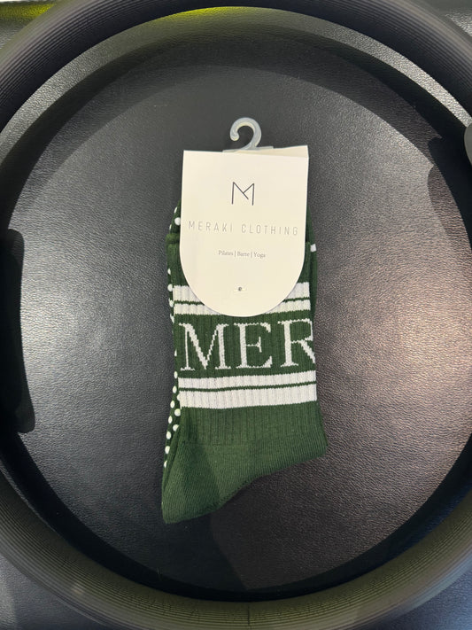 Forest Green Grip Socks